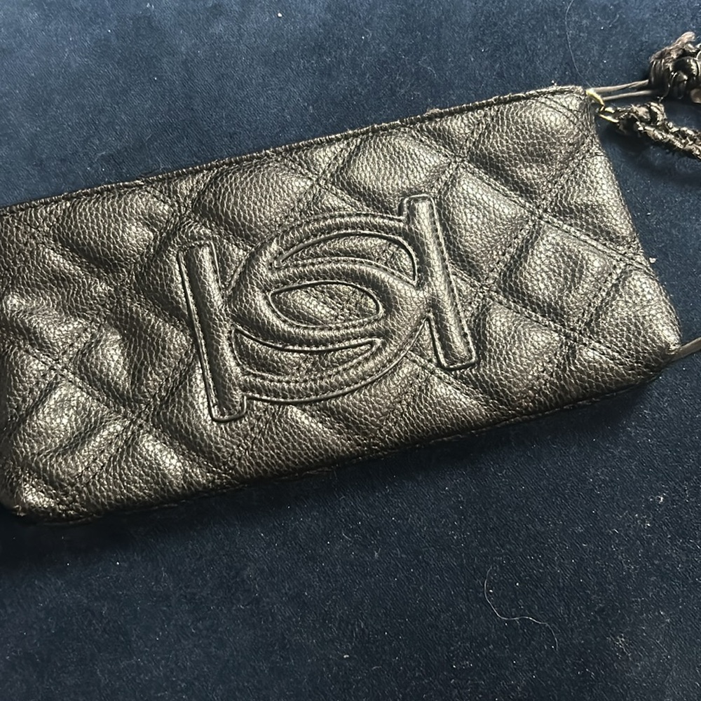 Bebe Y2K Black Leather Wrislet